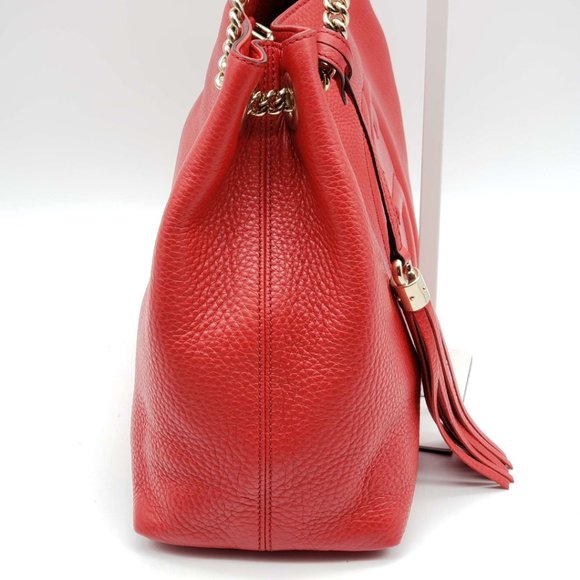 100% Authentic Gucci Soho Medium Red Shoulder Bag - Picture 4 of 16